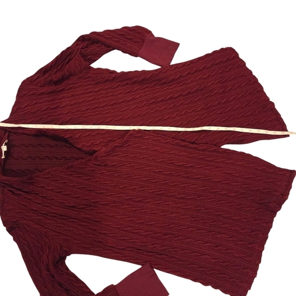 Weekend Women's Cardigan Sweater Thumbhole Open Long Cable Knit w/Pockets Size L - Picture 5 of 10